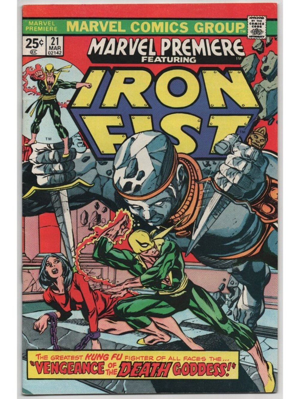 Marvel Premiere 21 Marvel Comics 1975 FN/VF 7.0 Iron Fist 1st Misty Knight